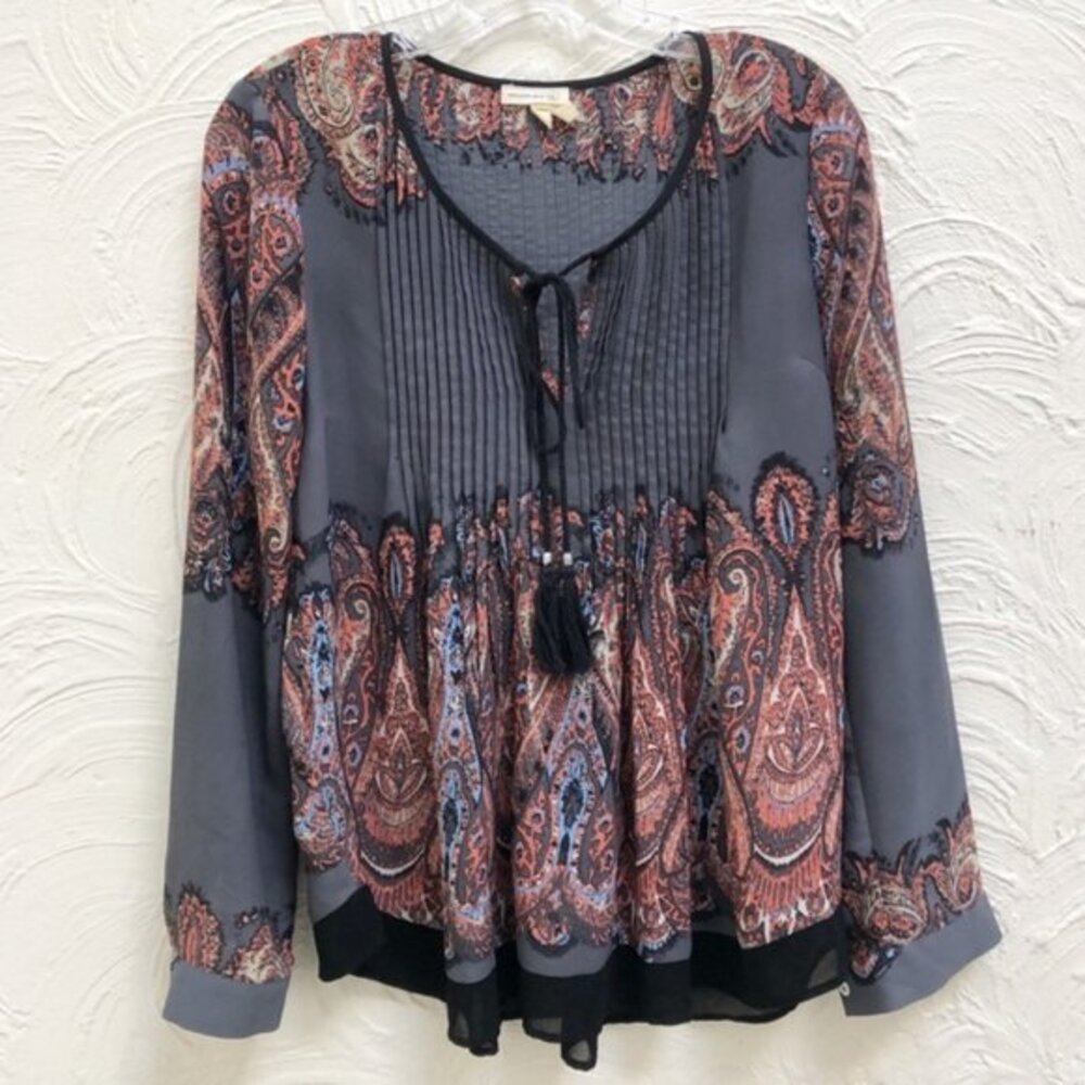 Anthropologie Meadow Rue Paisley Boho Blouse
